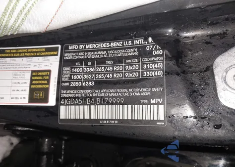 2018 Mercedes-Benz Gle 350 4Matic from USA, damaged, VIN 4JGDA5HB4JB179999